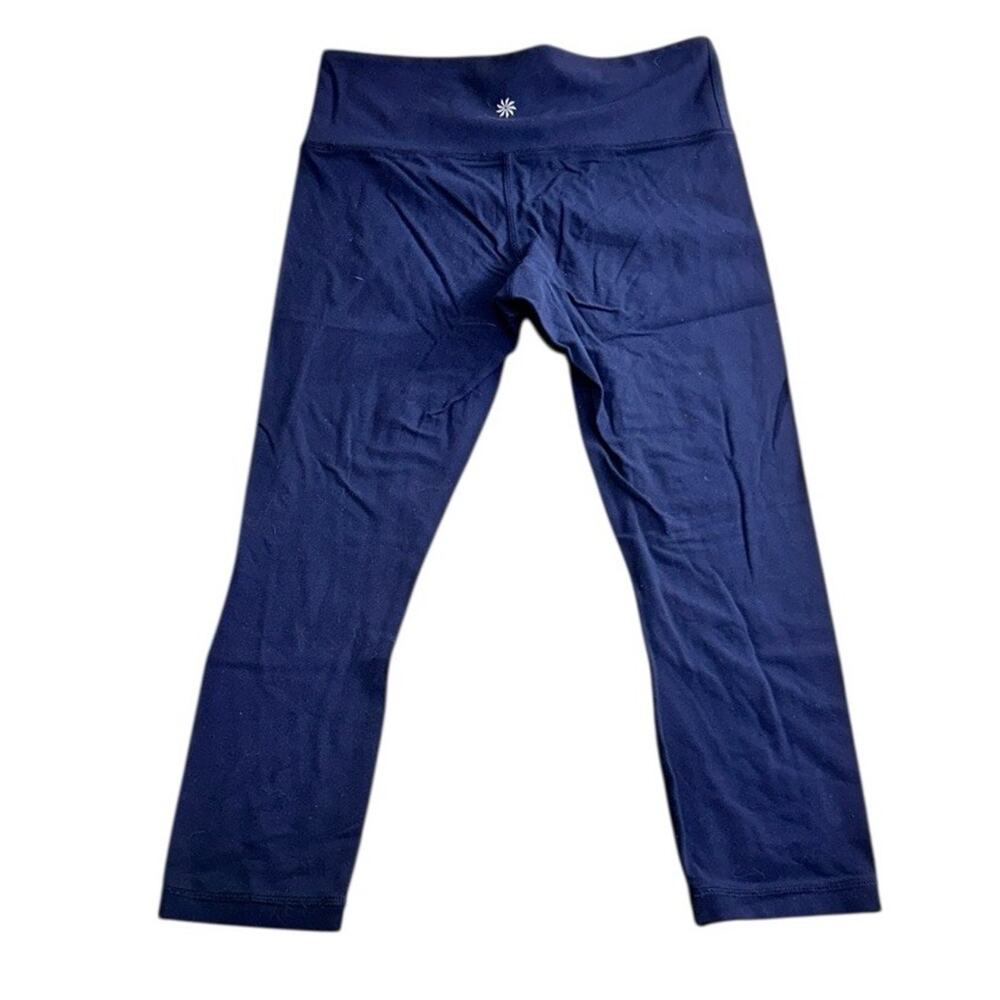 Athleta Elation Navy Blue Size Small Capri Cropped Athletic Leggings Soft - Picture 4 of 5